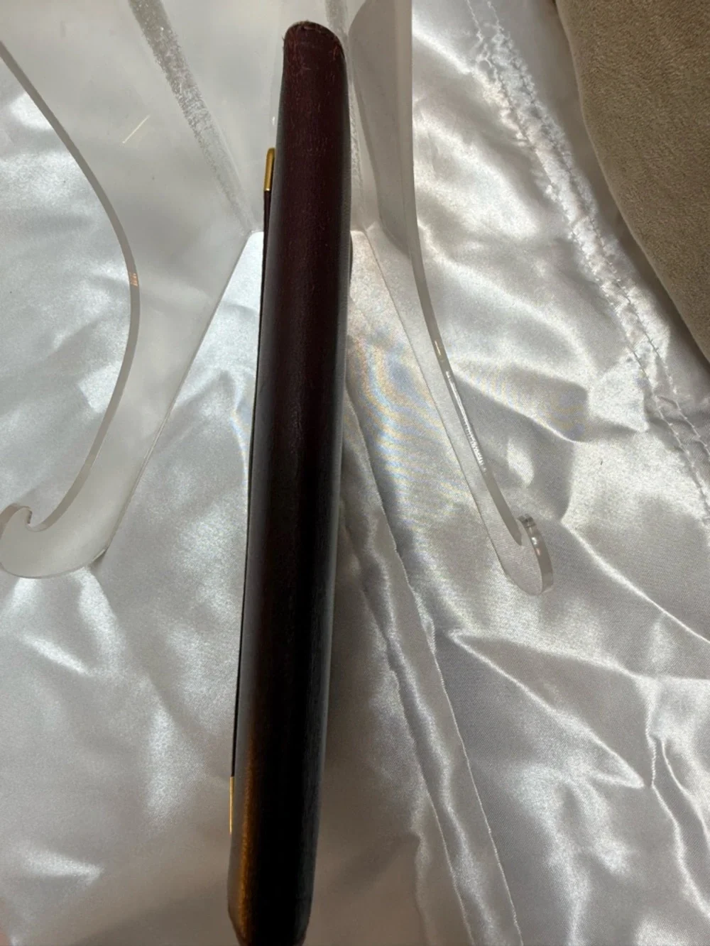 Cartier Must de Cartier Burgundy Leather Long Wallet Gold-tone Corners